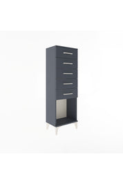 Arges Dolap 5 Çekmeceli 44x30x134 Antrasit-Antrasit