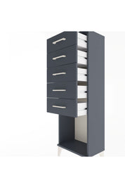 Arges Dolap 5 Çekmeceli 44x30x134 Antrasit-Antrasit