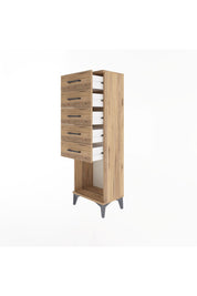 Arges Dolap 5 Çekmeceli 44x30x134 Çam-Çam