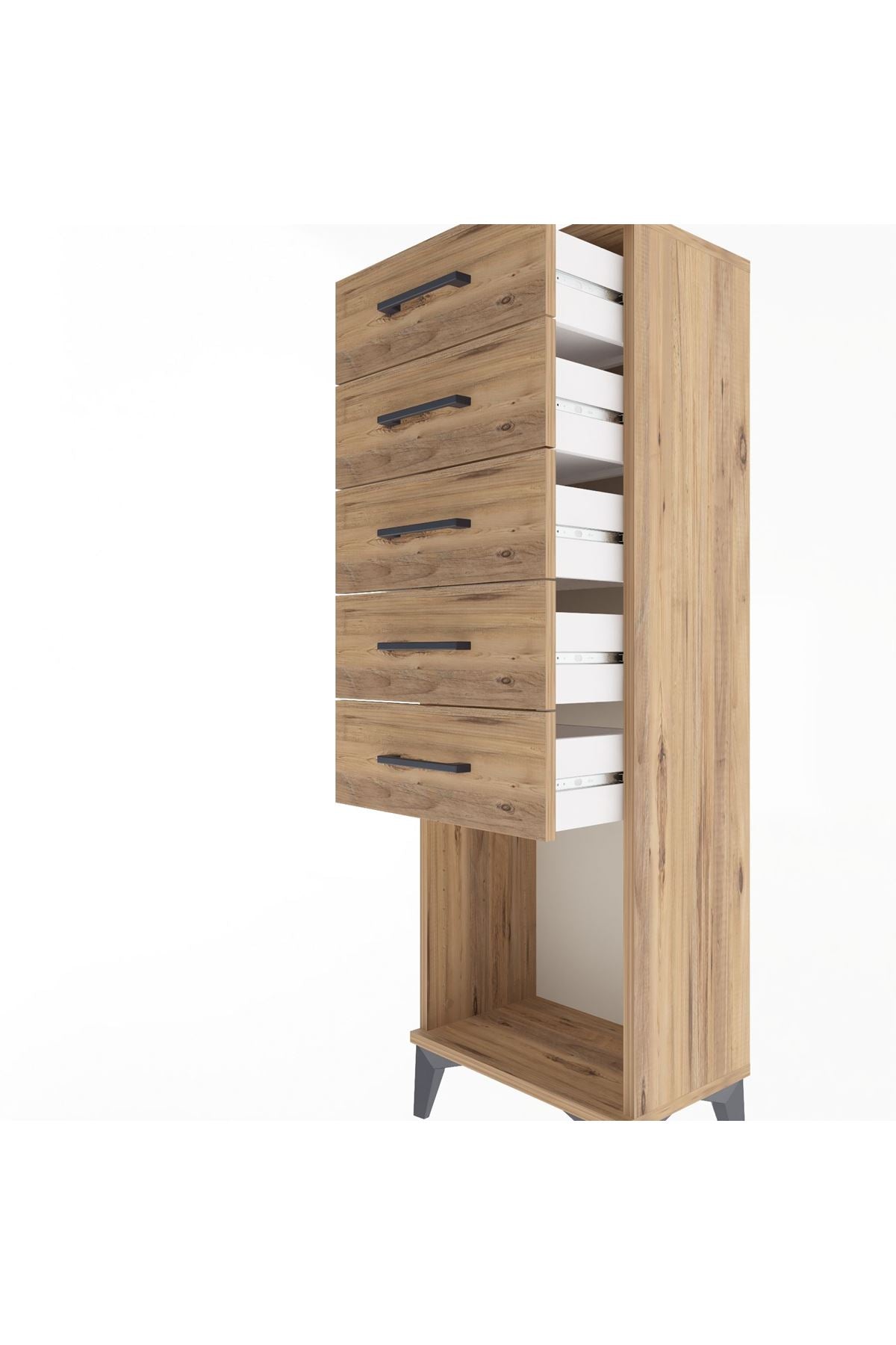 Arges Dolap 5 Çekmeceli 44x30x134 Çam-Çam