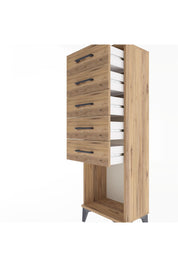 Arges Dolap 5 Çekmeceli 44x30x134 Çam-Çam
