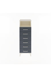 Arges Dolap Tek Raflı 6 Çekmeceli 44x30x134 Aytaşı-Antrasit