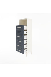 Arges Dolap Tek Raflı 6 Çekmeceli 44x30x134 Aytaşı-Antrasit