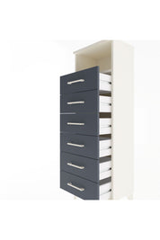 Arges Dolap Tek Raflı 6 Çekmeceli 44x30x134 Aytaşı-Antrasit