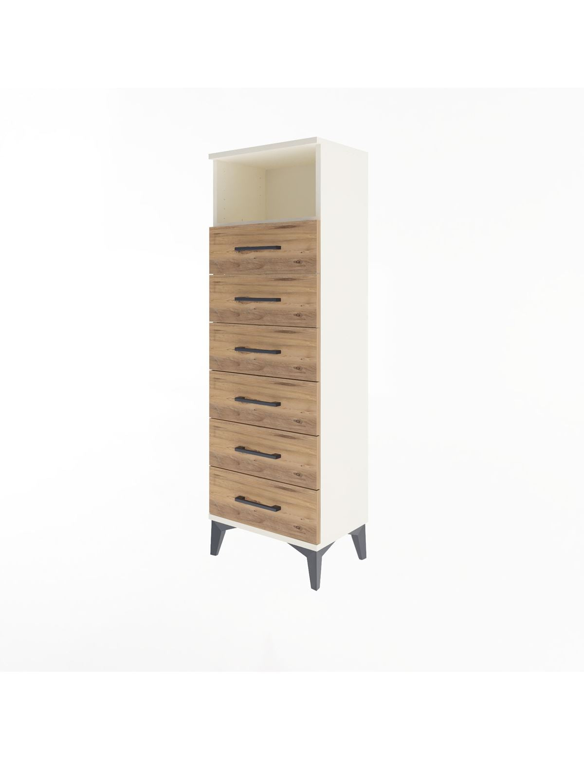 Arges Dolap Tek Raflı 6 Çekmeceli 44x30x134 - S16M082V3A