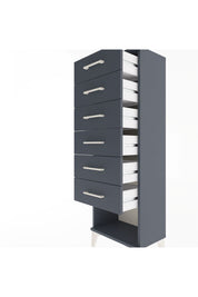 Arges Dolap 6 Çekmeceli 44x30x134 Antrasit-Antrasit