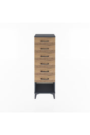 Arges Dolap 6 Çekmeceli 44x30x134 Antrasit-Çam