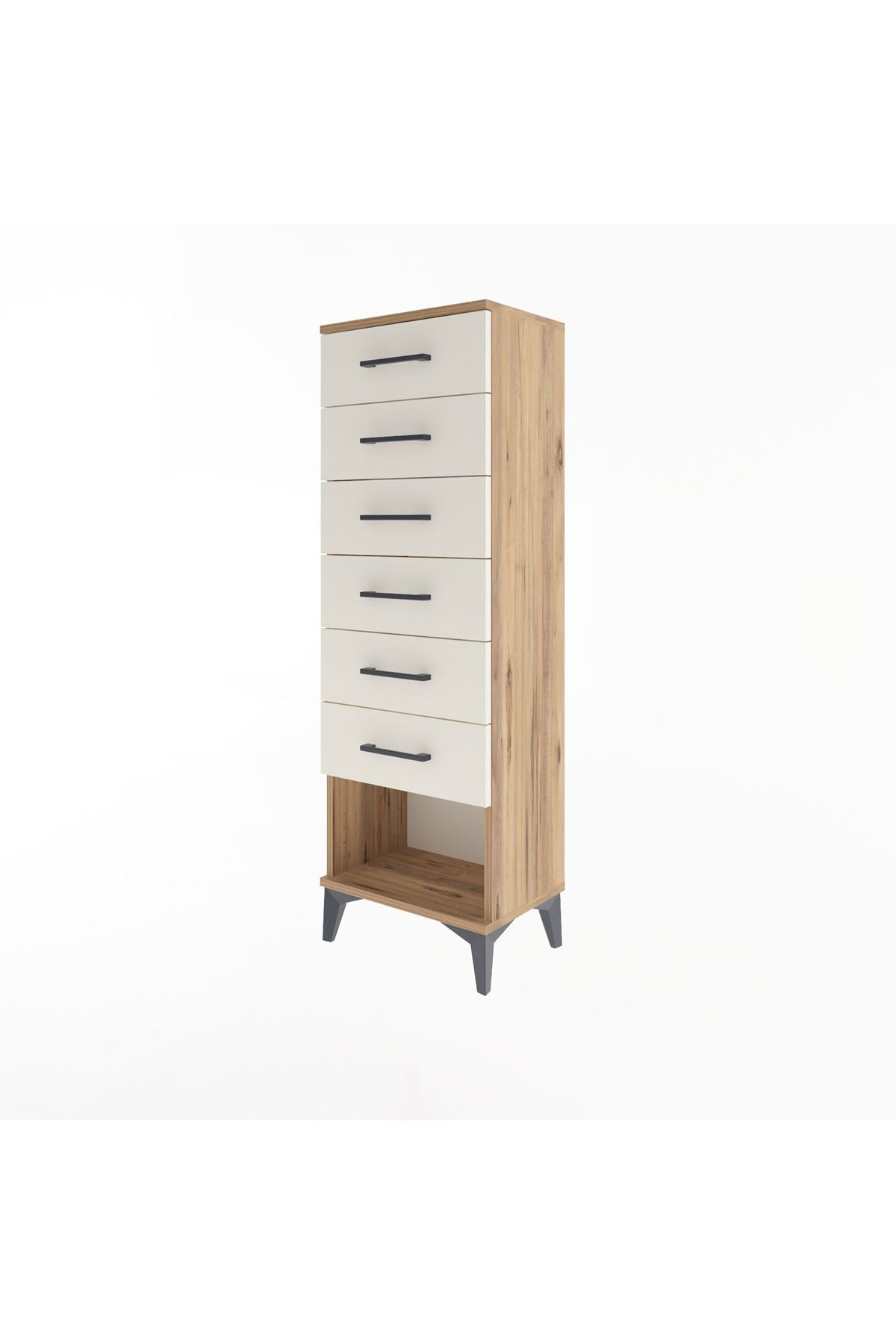 Arges Dolap 6 Çekmeceli 44x30x134 Çam-Aytaşı