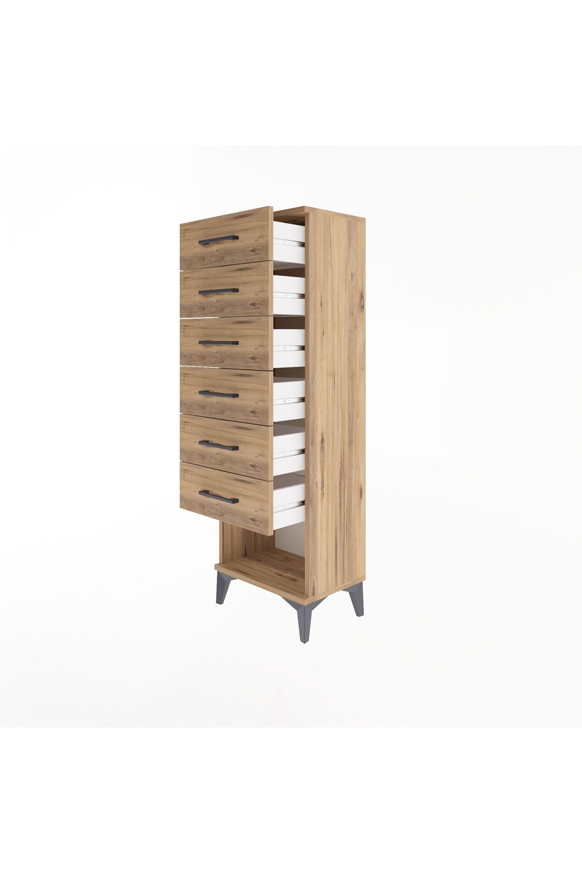 Arges Dolap 6 Çekmeceli 44x30x134 Çam-Çam