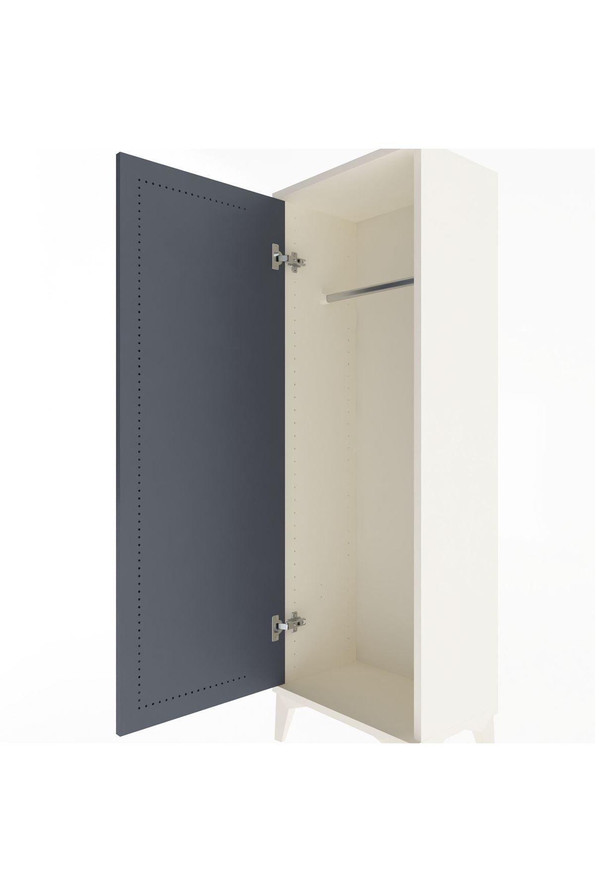 Arges Dolap Tek Kapaklı Tek Askılı 44x30x134 Aytaşı-Antrasit