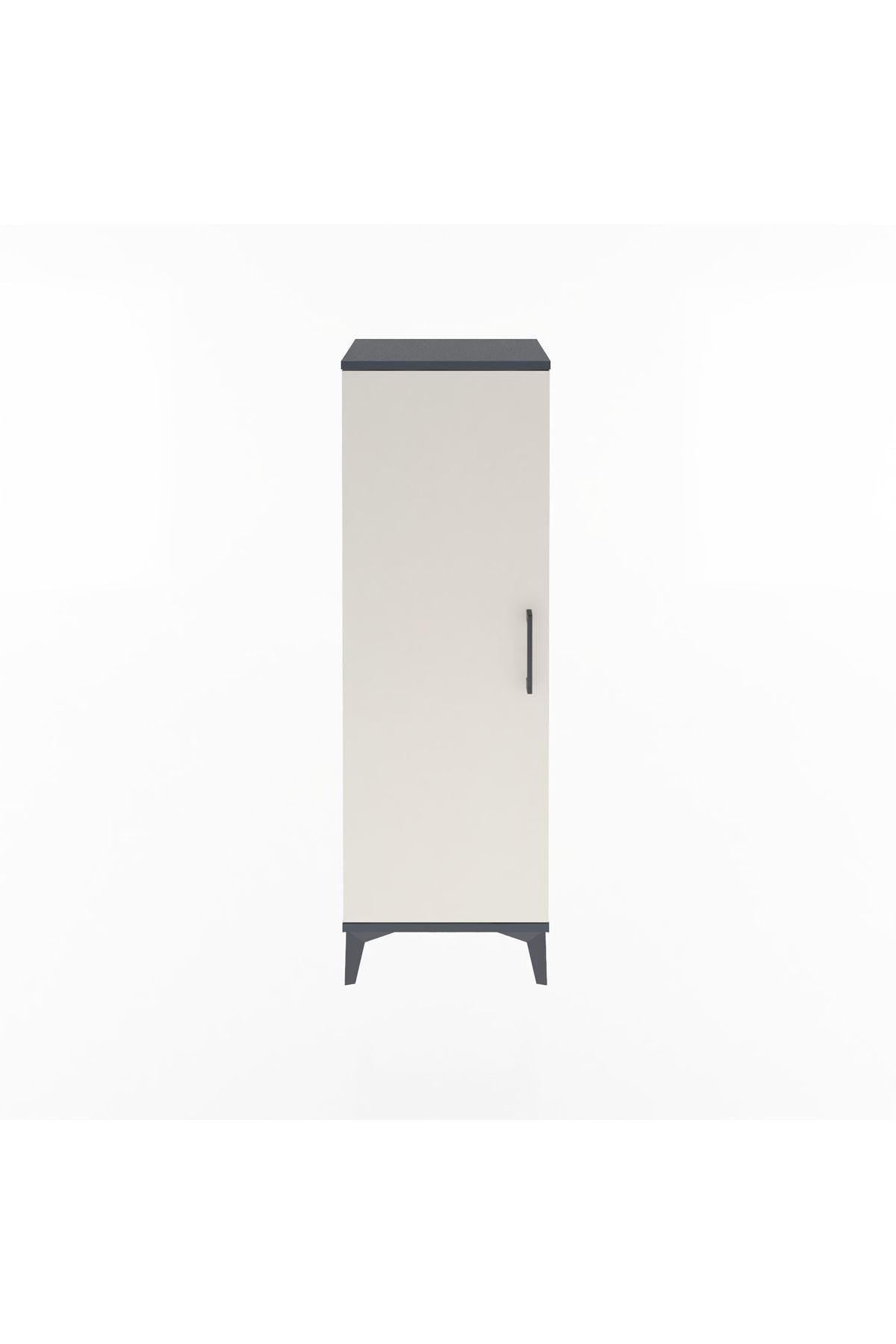 Arges Dolap Tek Kapaklı Tek Askılı 44x30x134 Antrasit-Aytaşı