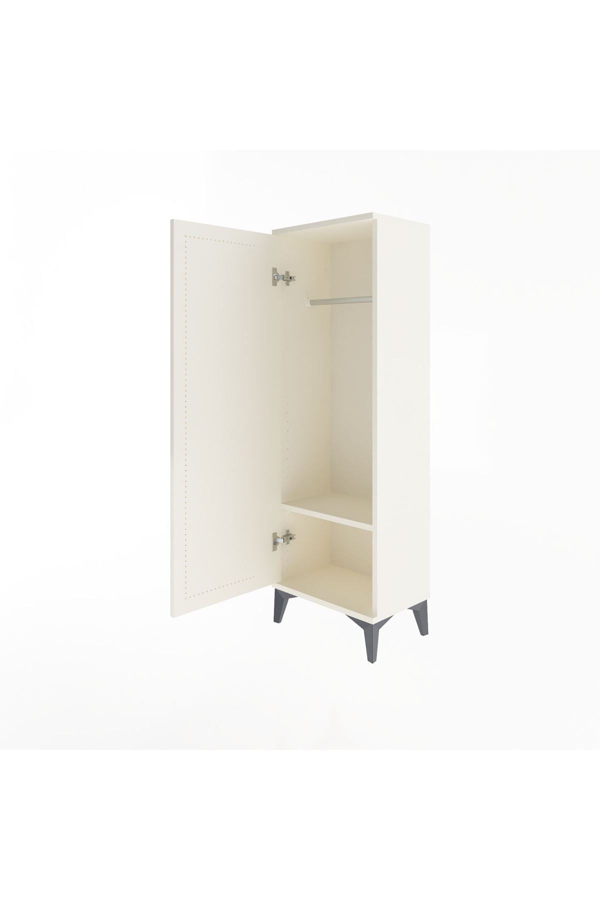 Arges Dolap Tek Raflı Tek Kapaklı Tek Askılı 44x30x134 Aytaşı-Aytaşı