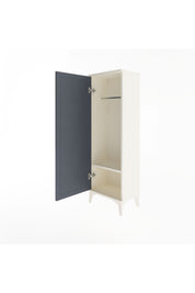 Arges Dolap Tek Raflı Tek Kapaklı Tek Askılı 44x30x134 Aytaşı-Antrasit