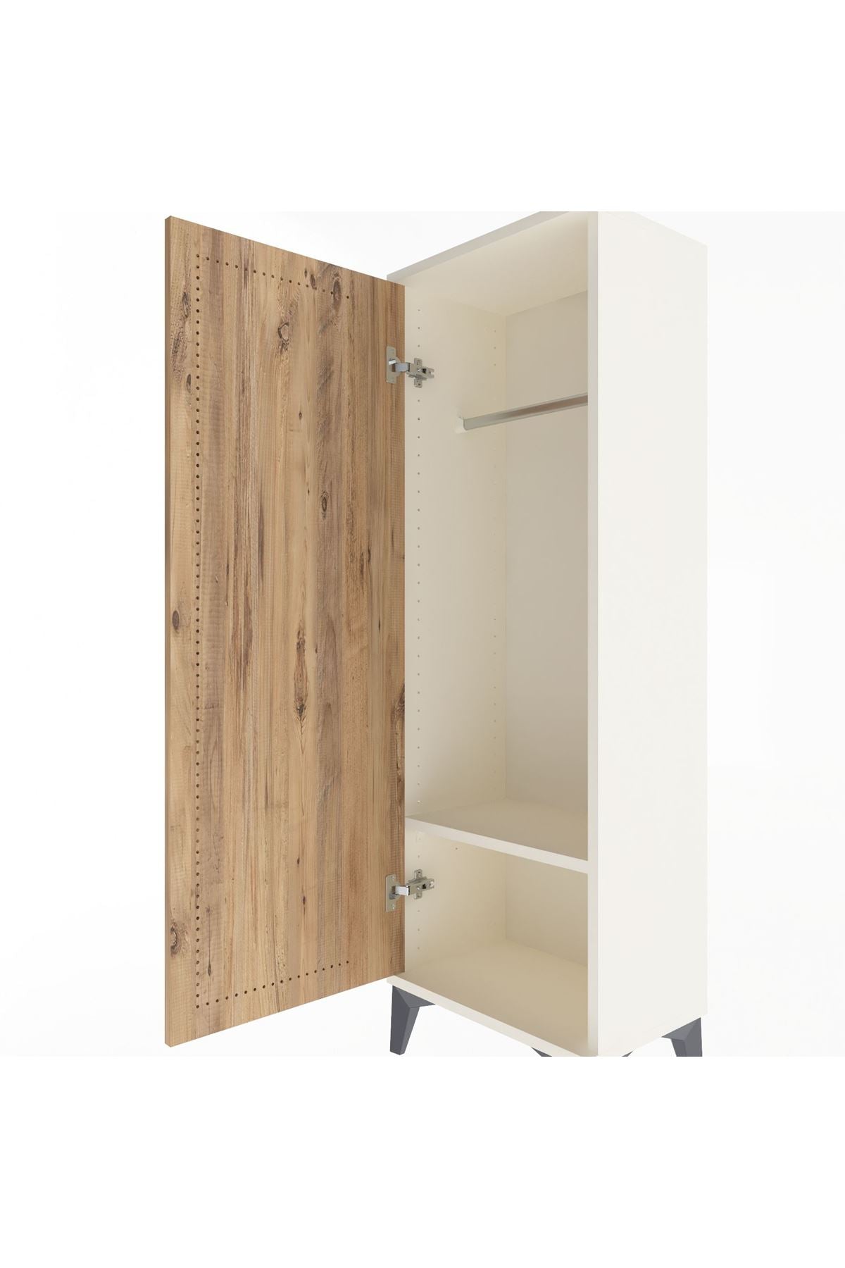 Arges Dolap Tek Raflı Tek Kapaklı Tek Askılı 44x30x134 Aytaşı-Çam