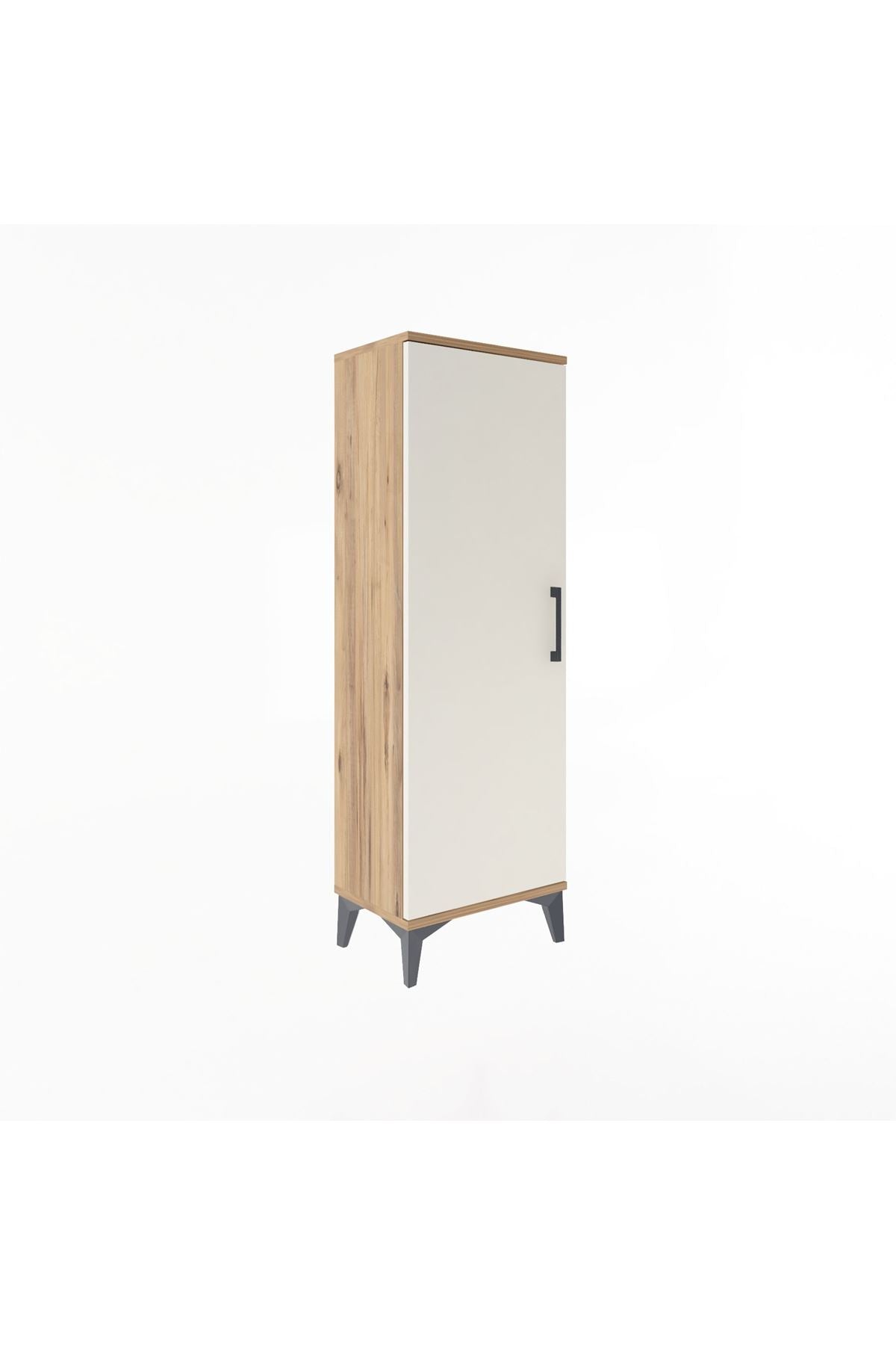 Arges Dolap Tek Raflı Tek Kapaklı Tek Askılı 44x30x134 Çam-Aytaşı