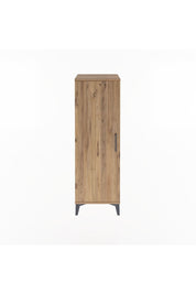 Arges Dolap Tek Raflı Tek Kapaklı Tek Askılı 44x30x134 Çam-Çam