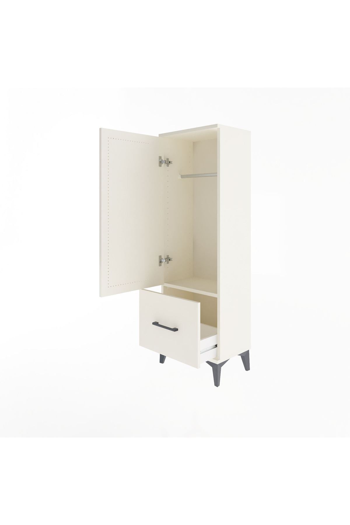 Arges Dolap Tek Raflı Tek Çekmeceli Tek Askılı 44x30x134 Aytaşı-Aytaşı