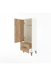 Arges Dolap Tek Raflı Tek Çekmeceli Tek Askılı 44x30x134 Aytaşı-Çam