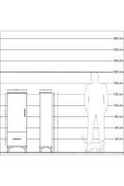 Arges Dolap Tek Raflı Tek Çekmeceli Tek Askılı 44x30x134 Antrasit-Aytaşı