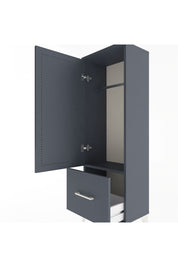 Arges Dolap Tek Raflı Tek Çekmeceli Tek Askılı 44x30x134 Antrasit-Antrasit