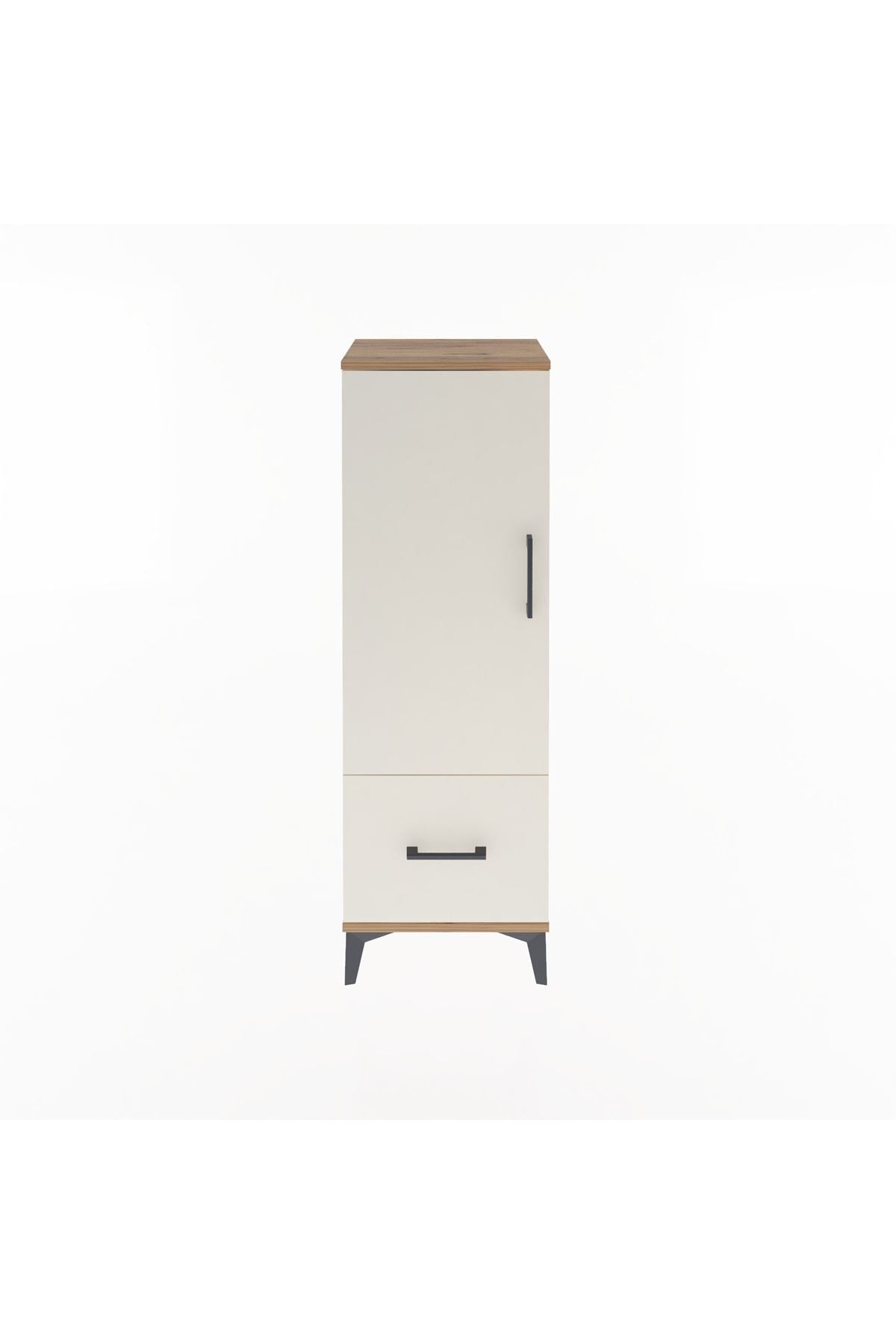 Arges Dolap Tek Raflı Tek Çekmeceli Tek Askılı 44x30x134 Çam-Aytaşı