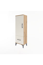 Arges Dolap Tek Raflı Tek Çekmeceli Tek Askılı 44x30x134 Çam-Aytaşı