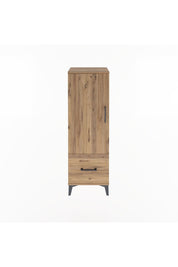 Arges Dolap Tek Raflı Tek Çekmeceli Tek Askılı 44x30x134 Çam-Çam