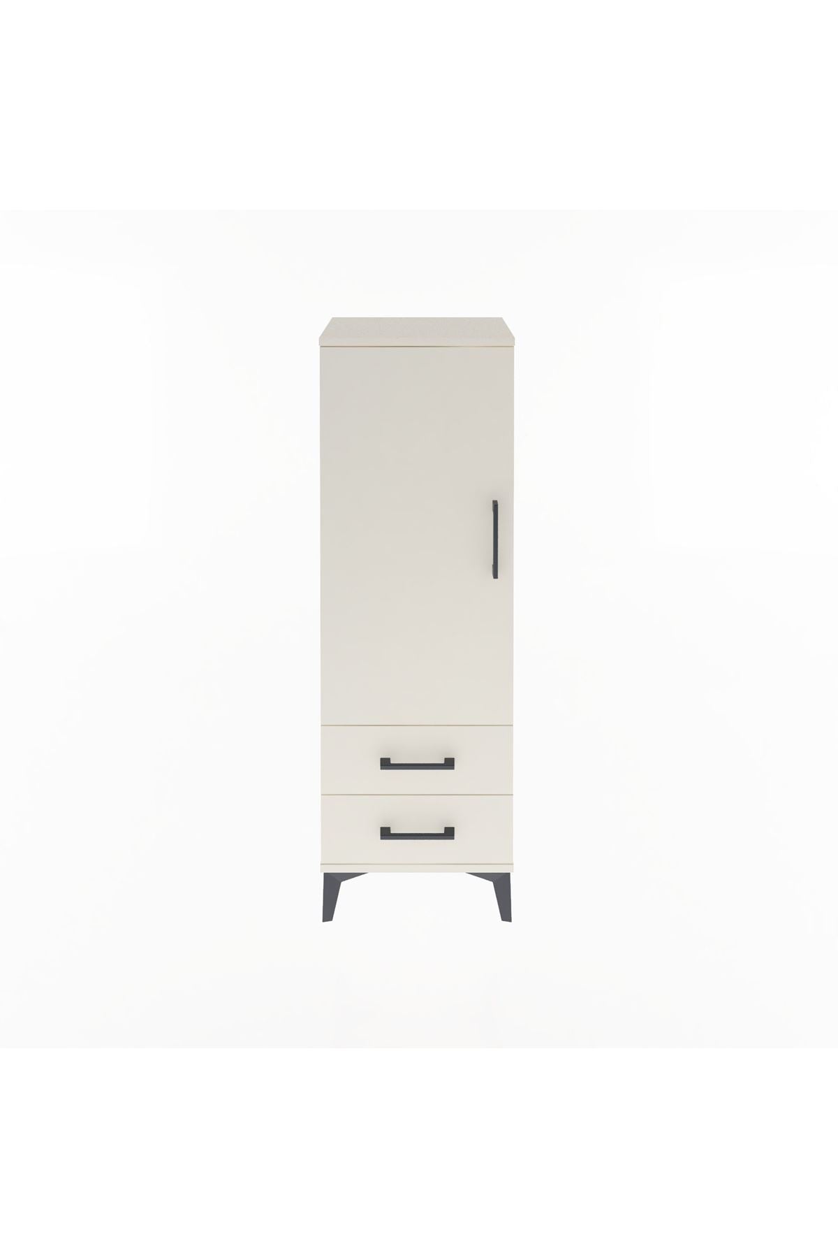 Arges Dolap Tek Raflı 2 Çekmeceli Tek Askılı 44x30x134 Aytaşı-Aytaşı