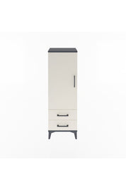 Arges Dolap Tek Raflı 2 Çekmeceli Tek Askılı 44x30x134 Antrasit-Aytaşı