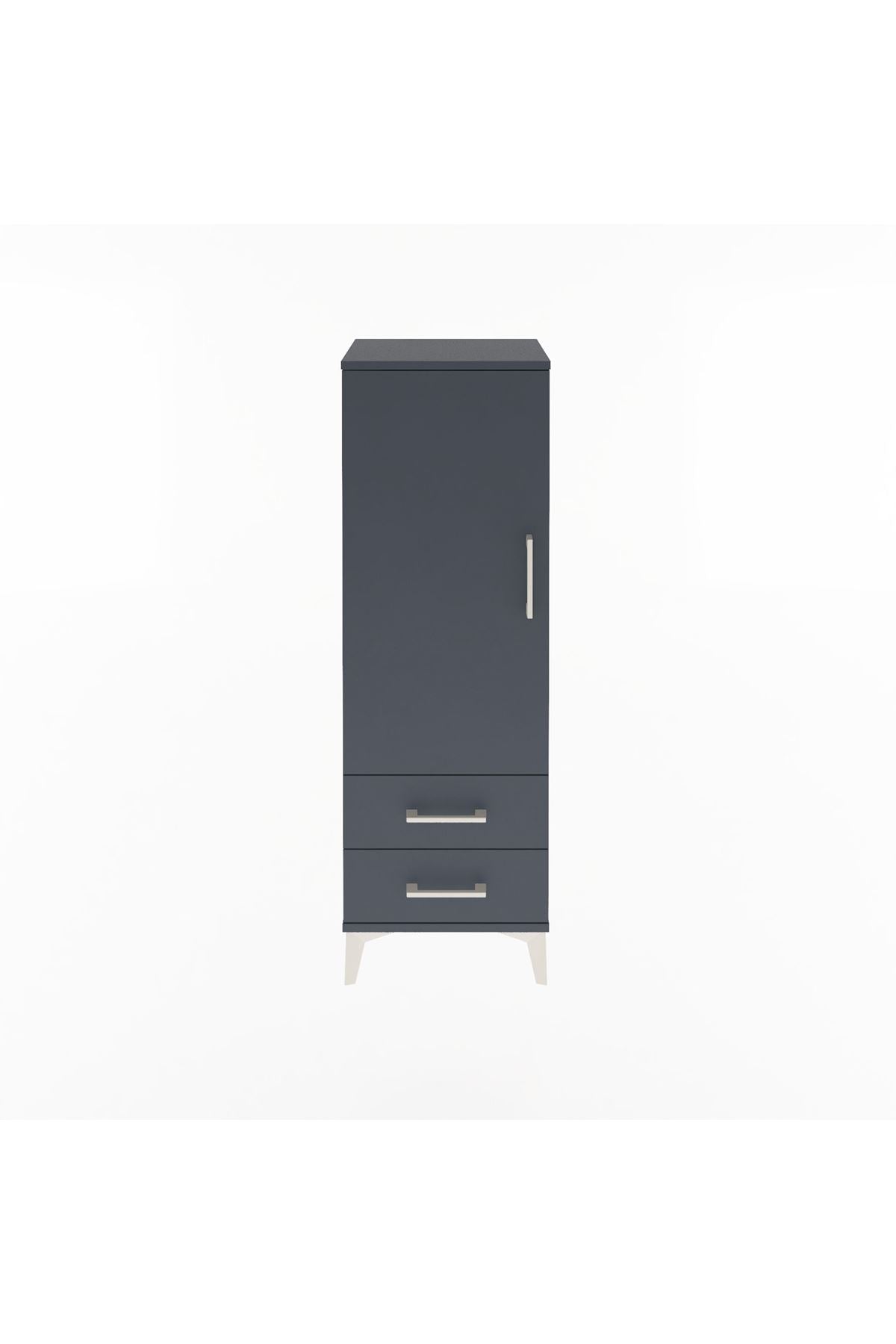 Arges Dolap Tek Raflı 2 Çekmeceli Tek Askılı 44x30x134 - S16M087V5A