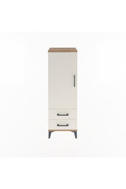 Arges Dolap Tek Raflı 2 Çekmeceli Tek Askılı 44x30x134 Çam-Aytaşı