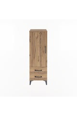 Arges Dolap Tek Raflı 2 Çekmeceli Tek Askılı 44x30x134