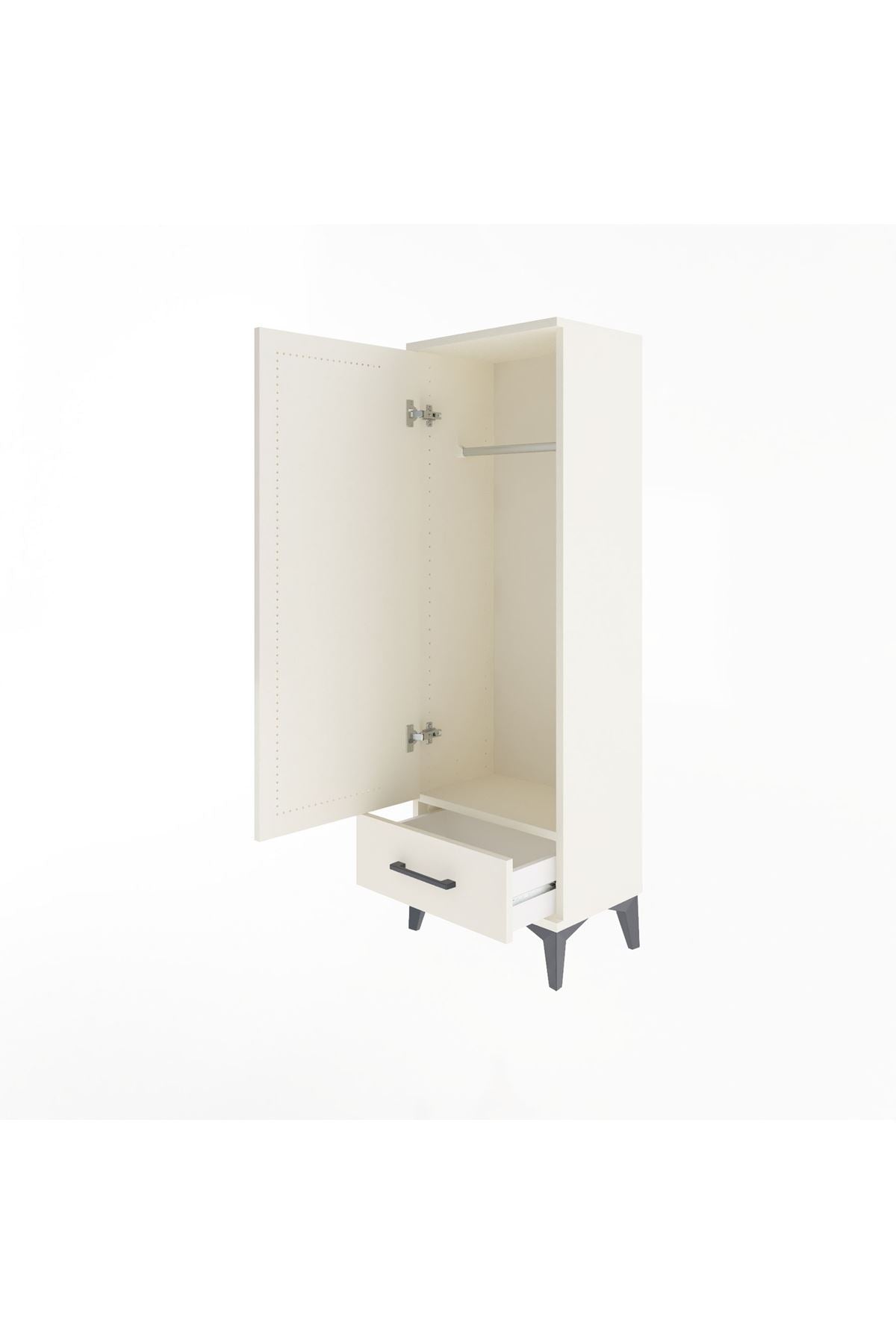 Arges Dolap Tek Raflı Tek Çekmeceli Tek Askılı 44x30x134 Aytaşı-Aytaşı