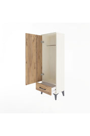 Arges Dolap Tek Raflı Tek Çekmeceli Tek Askılı 44x30x134 Aytaşı-Çam