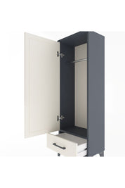 Arges Dolap Tek Raflı Tek Çekmeceli Tek Askılı 44x30x134 Antrasit-Aytaşı