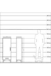 Arges Dolap Tek Raflı Tek Çekmeceli Tek Askılı 44x30x134 Antrasit-Antrasit