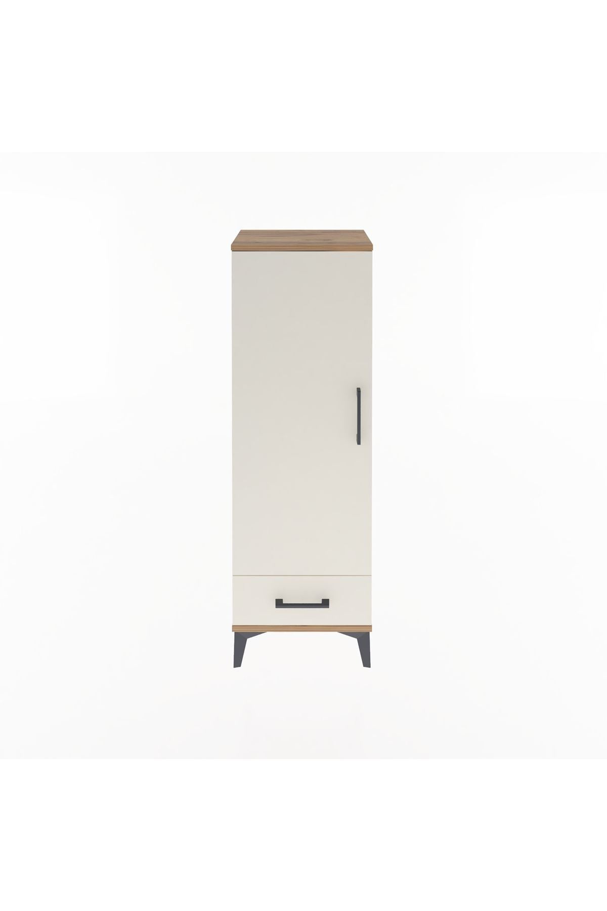 Arges Dolap Tek Raflı Tek Çekmeceli Tek Askılı 44x30x134 Çam-Aytaşı