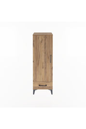 Arges Dolap Tek Raflı Tek Çekmeceli Tek Askılı 44x30x134 Çam-Çam