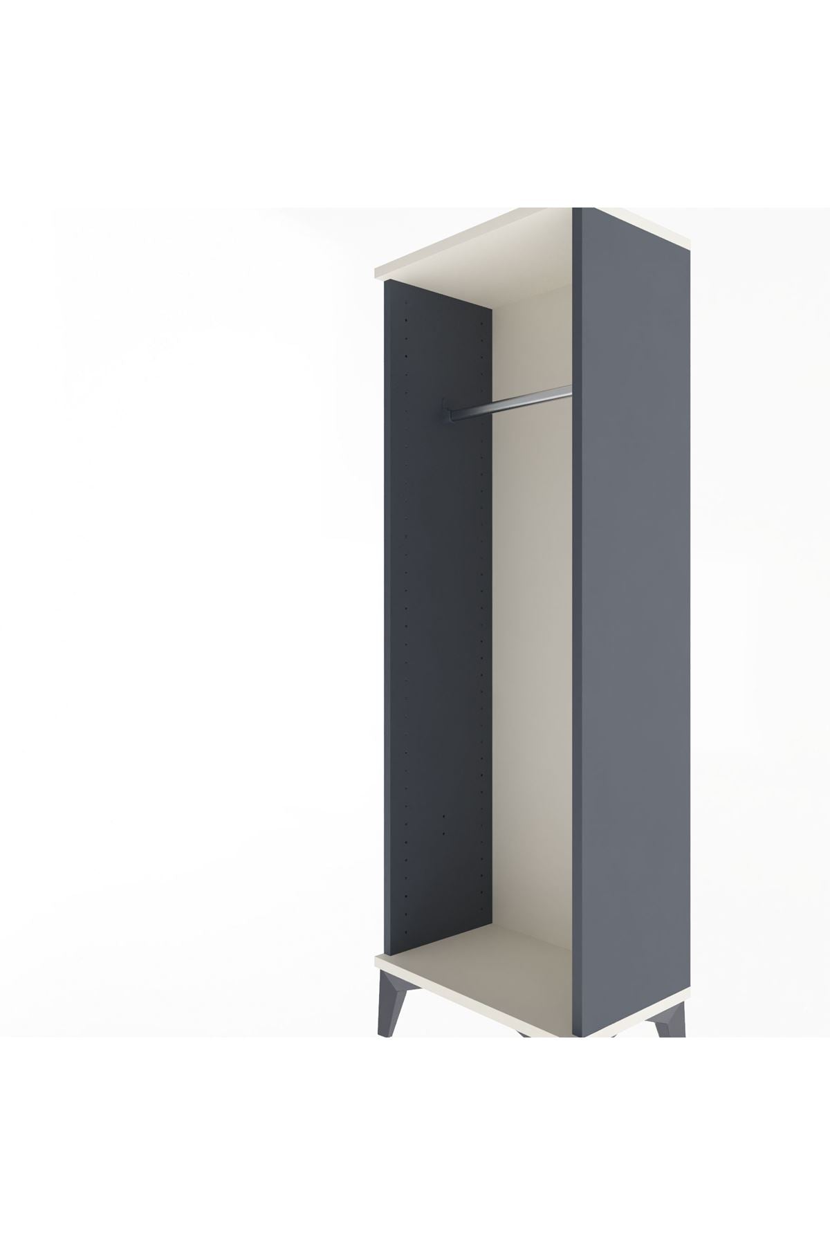 Arges Dolap Tek Askılı 44x30x134 Antrasit-Aytaşı