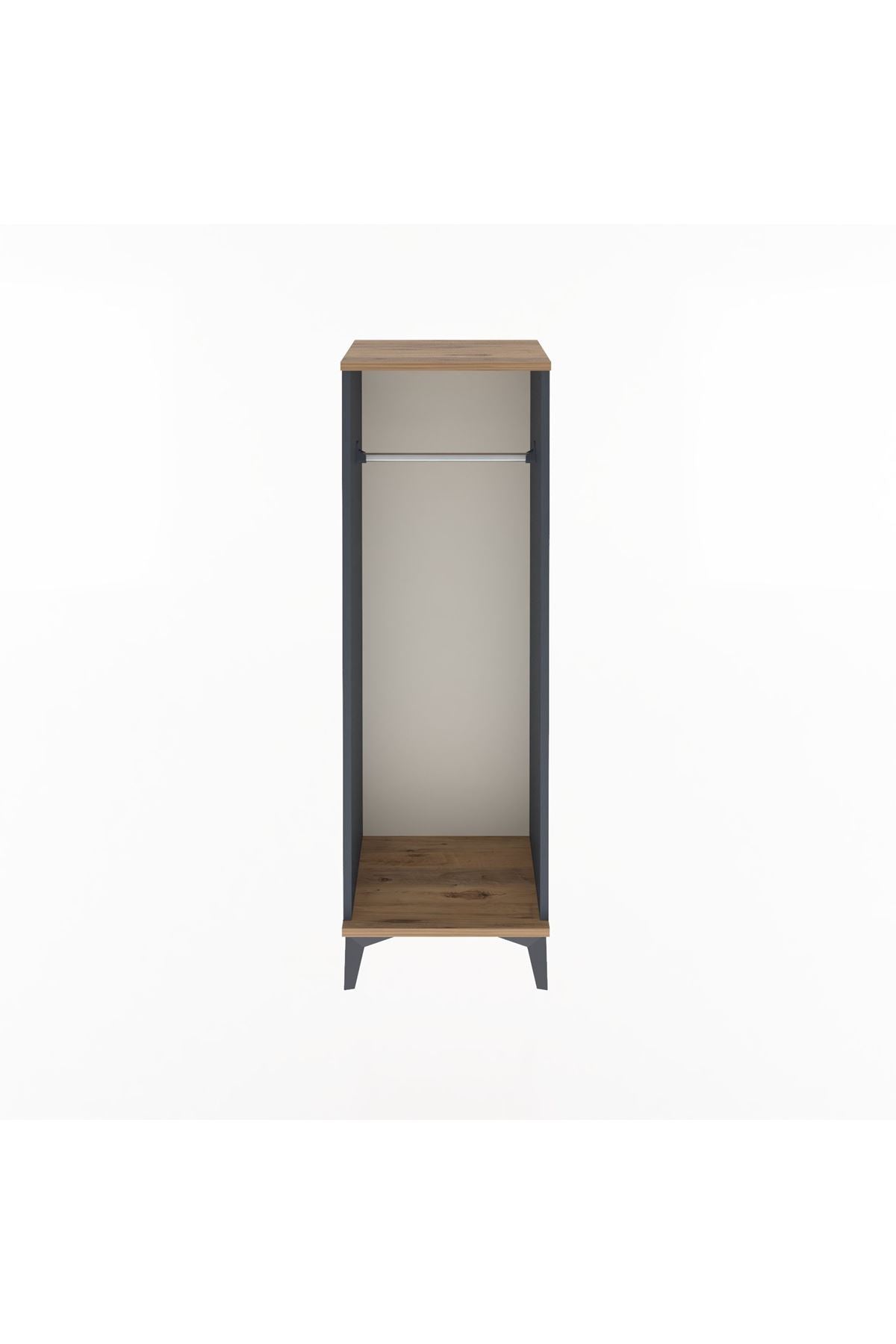 Arges Dolap Tek Askılı 44x30x134 Antrasit-Çam