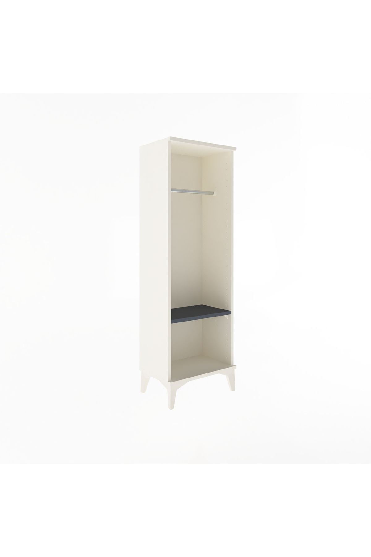 Arges Dolap Tek Raflı Tek Askılı 44x30x134 Aytaşı-Antrasit