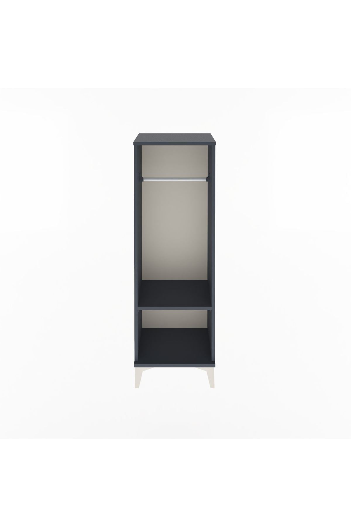 Arges Dolap Tek Raflı Tek Askılı 44x30x134 Antrasit-Antrasit