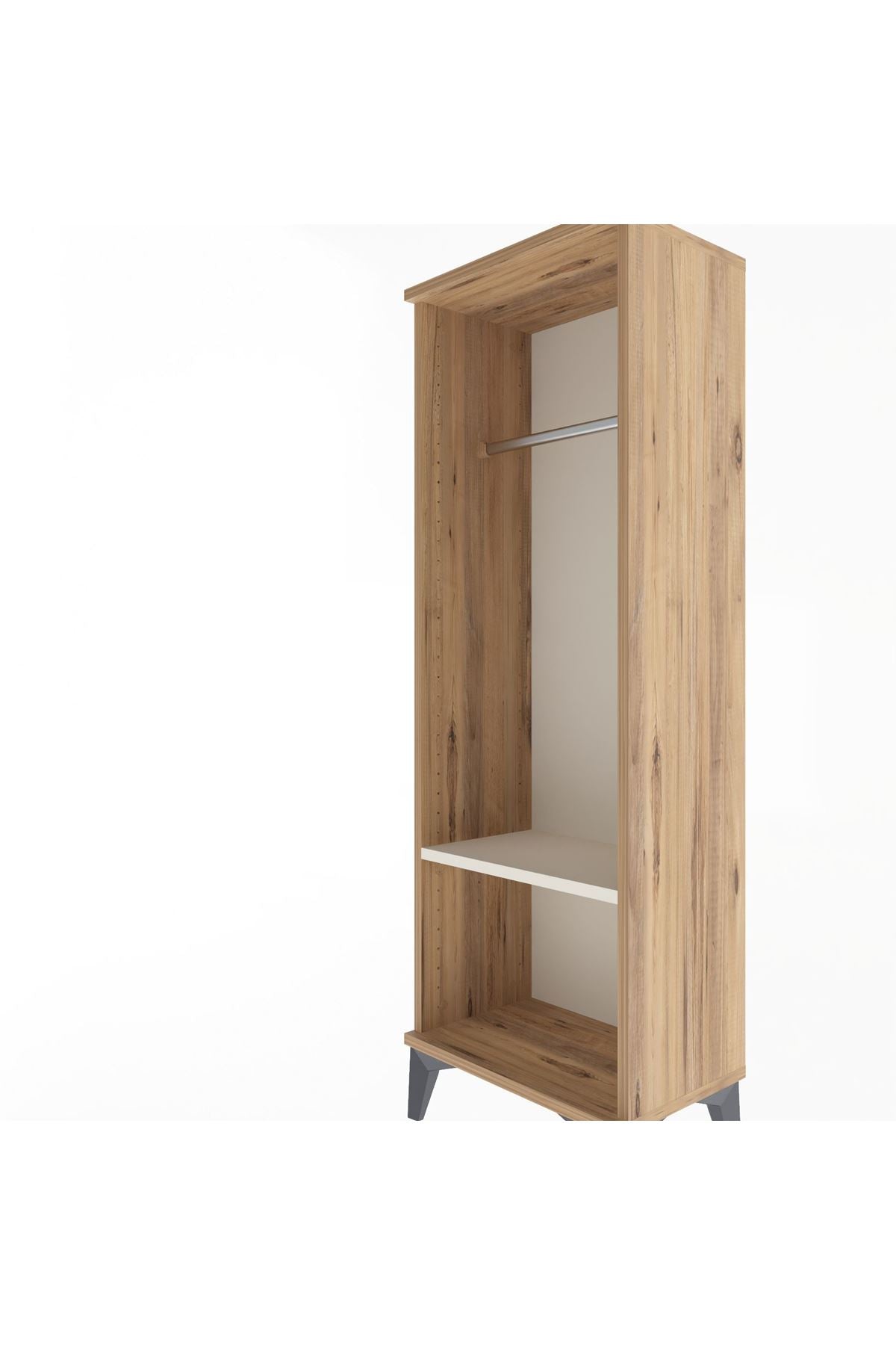 Arges Dolap Tek Raflı Tek Askılı 44x30x134 Çam-Aytaşı