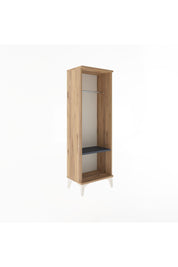 Arges Dolap Tek Raflı Tek Askılı 44x30x134 Çam-Antrasit