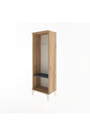 Arges Dolap Tek Raflı Tek Askılı 44x30x134 Çam-Antrasit
