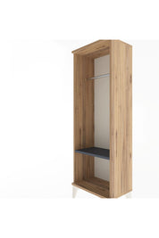 Arges Dolap Tek Raflı Tek Askılı 44x30x134 Çam-Antrasit