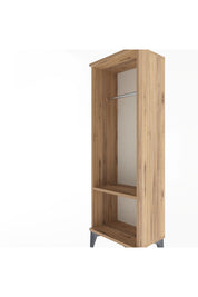 Arges Dolap Tek Raflı Tek Askılı 44x30x134 Çam-Çam