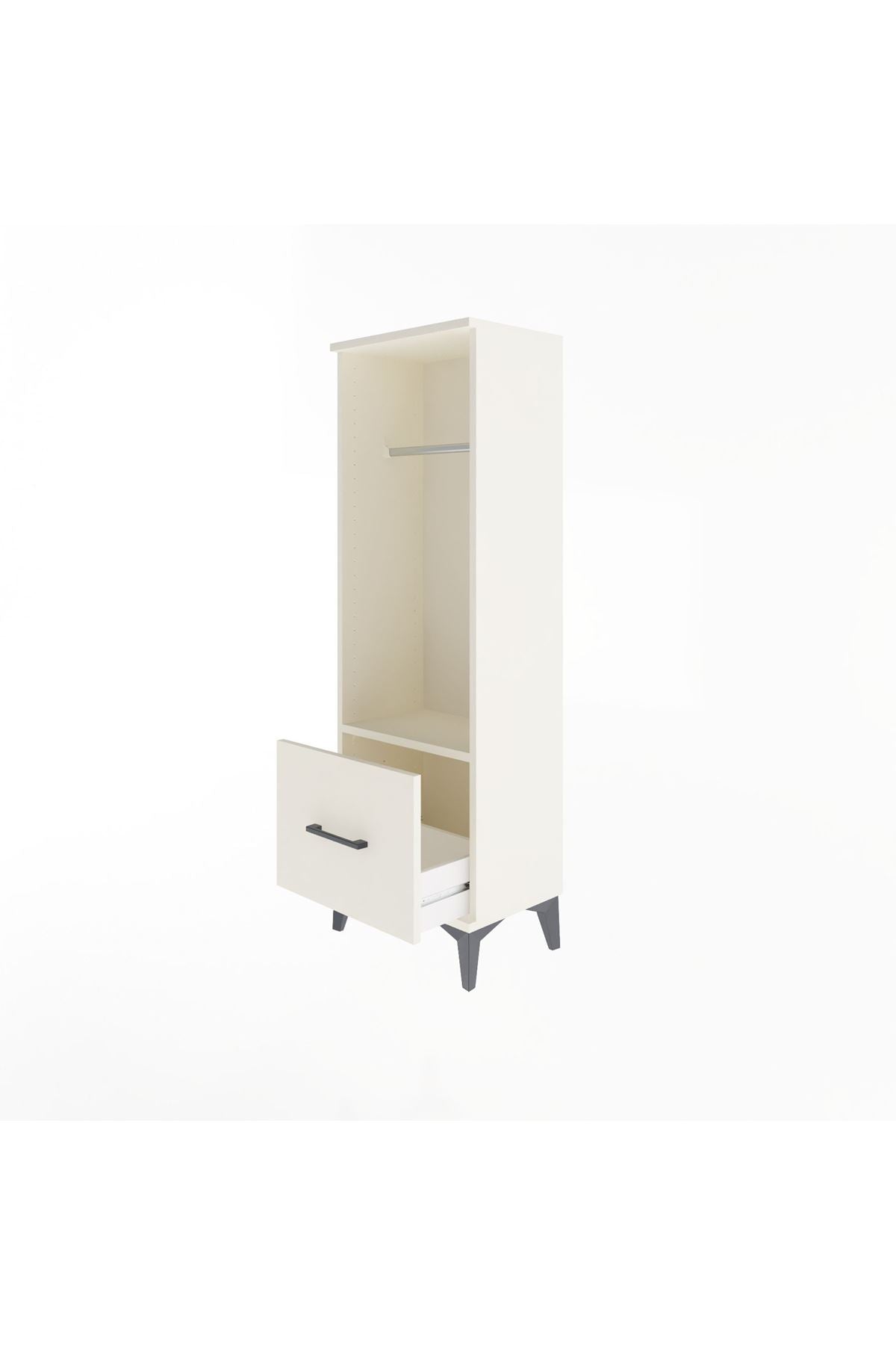 Arges Dolap Tek Raflı Tek Çekmeceli Tek Askılı 44x30x134 Aytaşı-Aytaşı