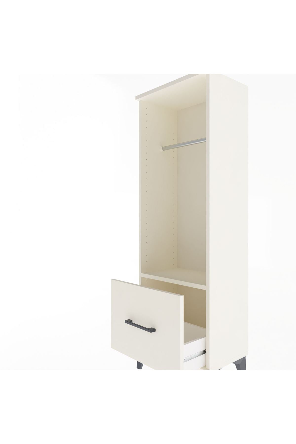 Arges Dolap Tek Raflı Tek Çekmeceli Tek Askılı 44x30x134 Aytaşı-Aytaşı