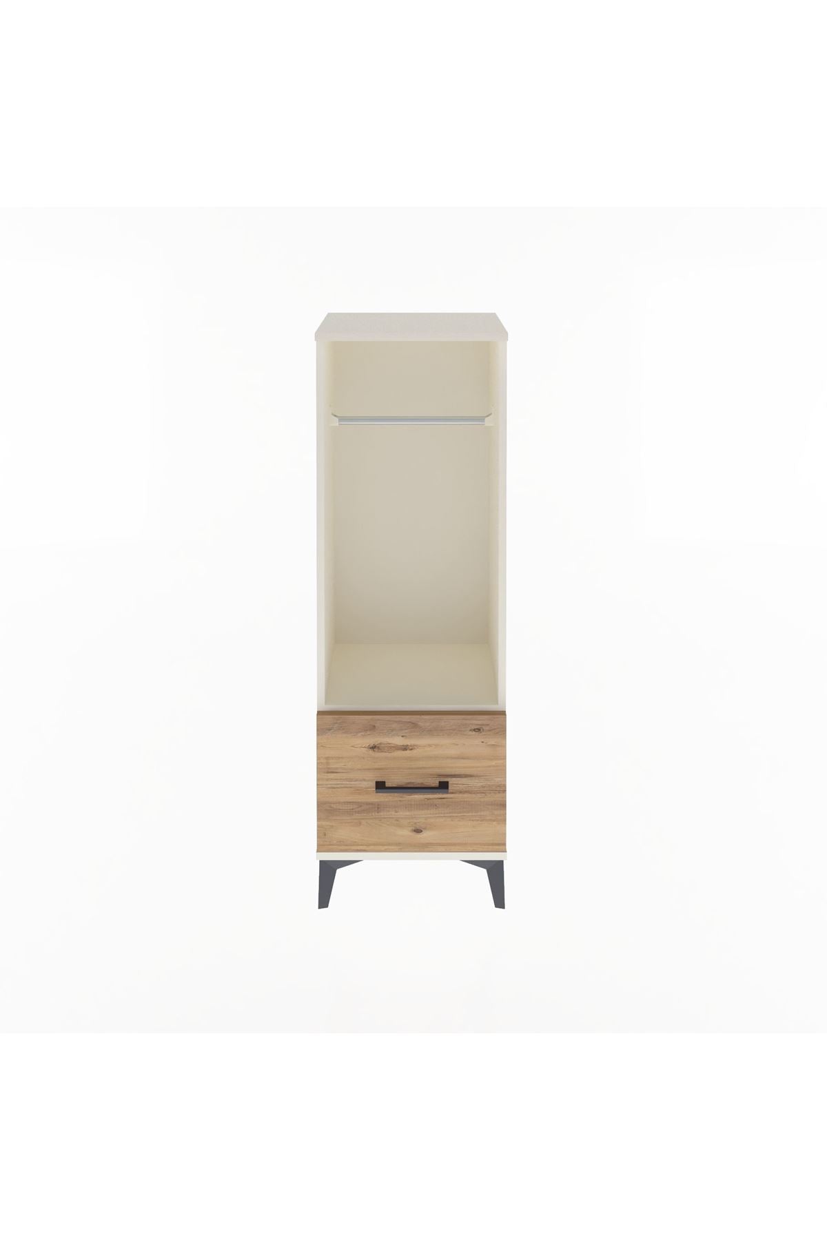 Arges Dolap Tek Raflı Tek Çekmeceli Tek Askılı 44x30x134 Aytaşı-Çam